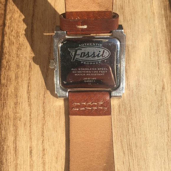 Vintage Fossil Leather Brown Watch Water Resistant